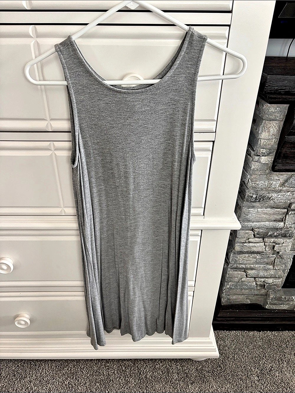 Old Navy Maxi Tank Dress in Gray Size Small Like New